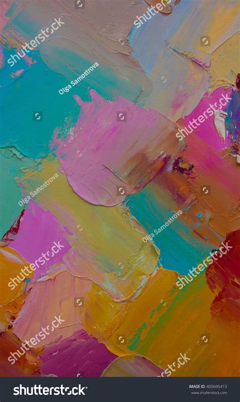 Original Abstract Oil Painting Background Stock Photo 405695413