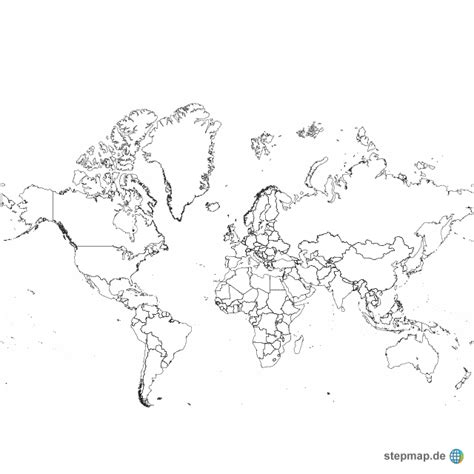 Weltkarte zum ausmalen weltkarte kontinente weltkarte umriss einfarbiger hintergrund hintergrund weiß karte vorlagen strichzeichnung. schwarze Umrisse von yang85 - Landkarte für die Welt