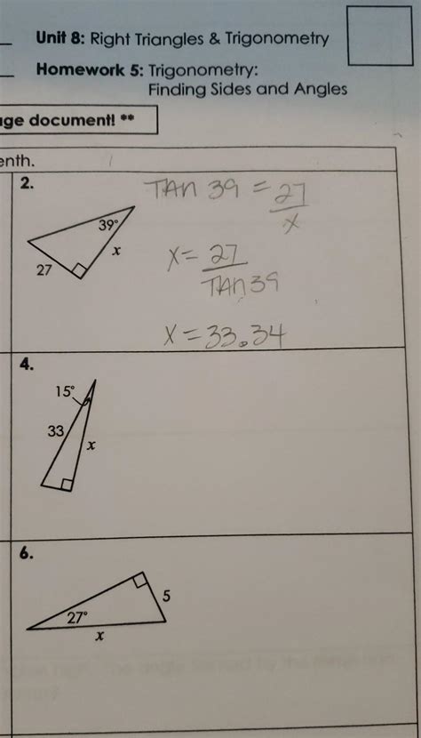 The final work you get will be 100% original and non. Solved: Unit 8: Right Triangles & Trigonometry Homework 5 ...