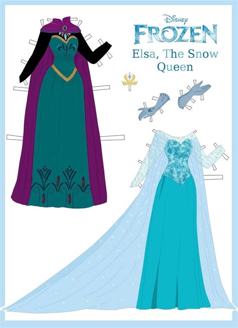 Disneys Frozen Paper Dolls Elsas Outfits By Evelynmckaydeviantart