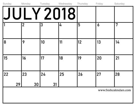 July Free Printable Calendar Free Printable 2020 Calendar For Kids