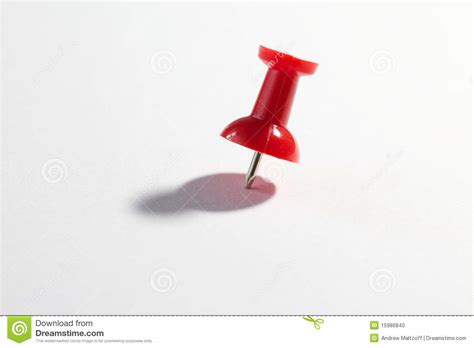 Red Drawing Pin Stock Photo Image Of Paper Object White