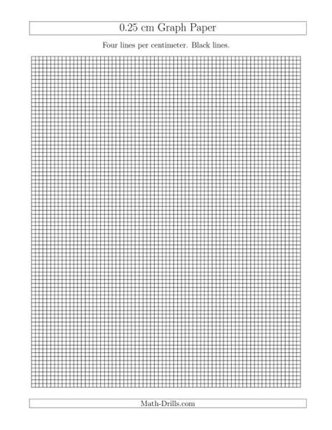 025 Cm Graph Paper With Black Lines A Graph Paper