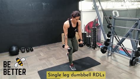 Using dumbbells allows you to isolate each arm independently. Single leg dumbbell Romanian deadlift - YouTube