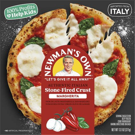 Newmans Own Stone Fired Crust Margherita Pizza 131 Oz Frozen