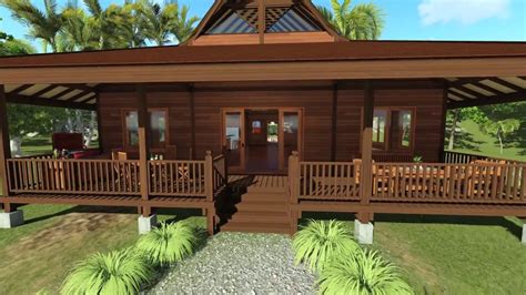 Welcome to natural house bali prefabricated wooden homes, villas, pavilions and gazebos are a blend of artistic originality and engineerin. Tropical House Designs - Teak Bali - Rain Forest Retreat - 3D Walk-through in HI Res - YouTube