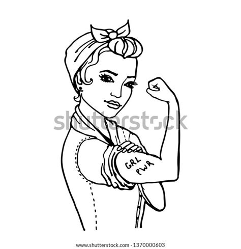 We Can Do Womens Symbol Female Stock Vector Royalty Free 1370000603