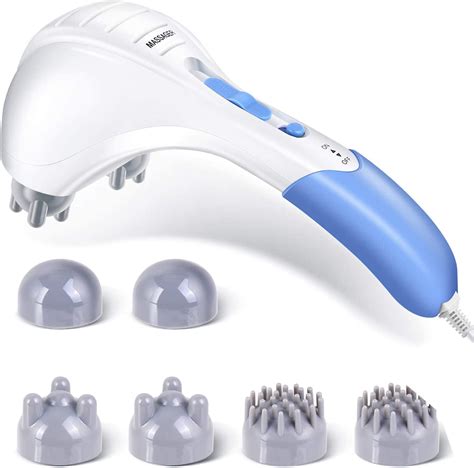 Electric Back Massager Handheld Massagers Double Head Deep Tissue Percussion Massages For Full