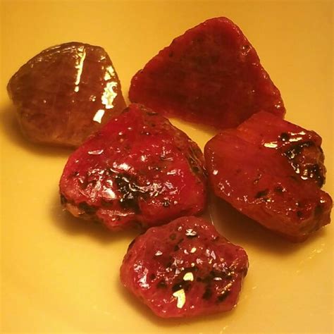 5 ruby rough deep red 17 to 22 mm 85 carat catawiki
