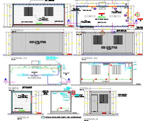 Marine Container Twenty Ft Office Auto Cad Details Dwg File Cadbull