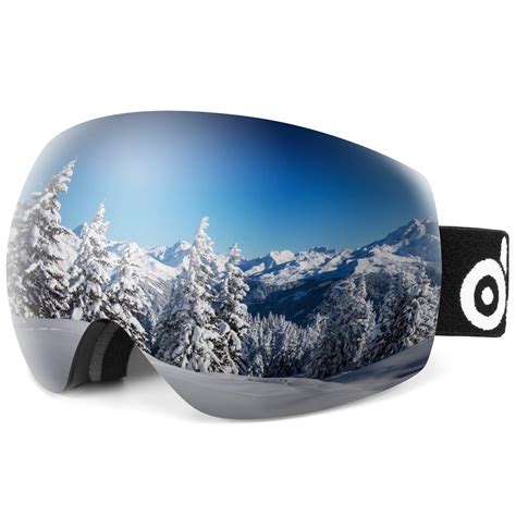 Snowboarding Odoland Large Spherical Frameless Ski Goggles For Men And Women Snowmobile S2 Otg