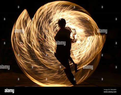 A Filipino Fire Dancer Performs For The Last Time A Day Before The Government Implements The