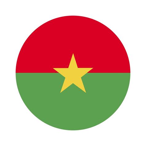 Bandera Redonda De Burkina Faso 556231 Vector En Vecteezy
