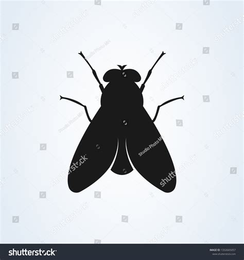 Fly Icon Silhouette Vector Illustration Isolated Stock Vector Royalty