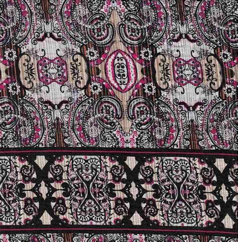 Paisley Knit Rayon Spandex Jersey Fabric Rayon Str Pa312 Black