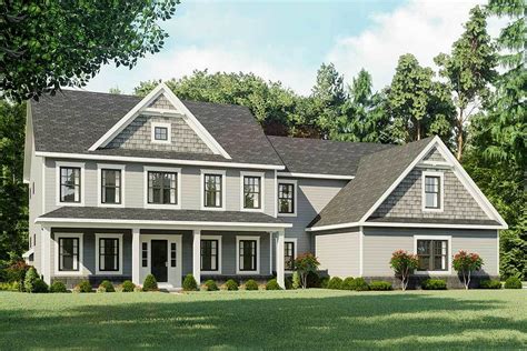 Plan 790020glv Two Story Country House Plan With Elongated Front Porch