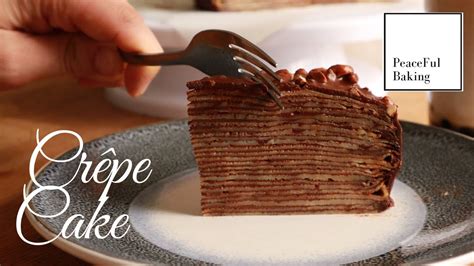 Chocolate Hazelnut Crepe Cake ASMR YouTube