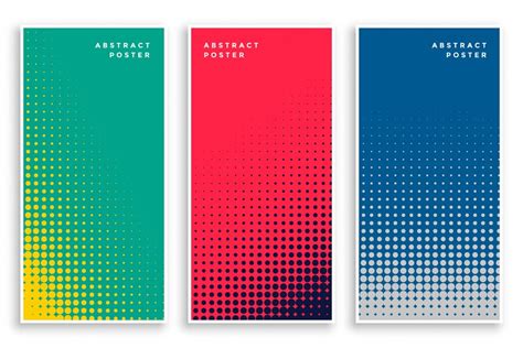 Free Vector Set Of Halftone Banners