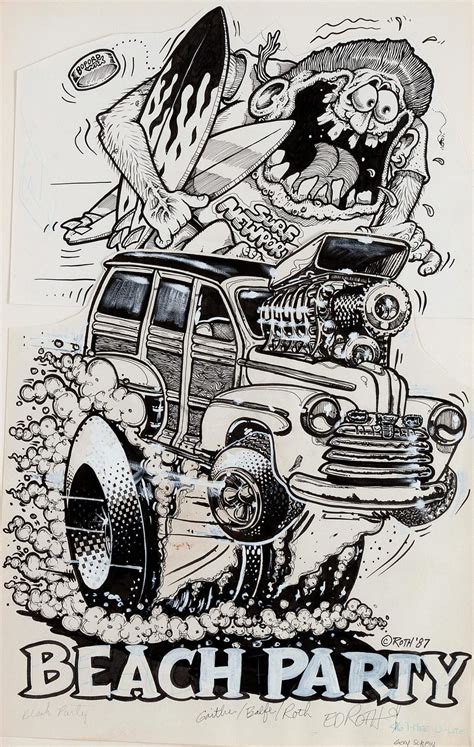 The Bristol Board Ed Roth Art Cartoon Car Drawing Comic Art