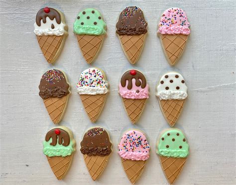 Ice Cream Cone Cookies Etsy