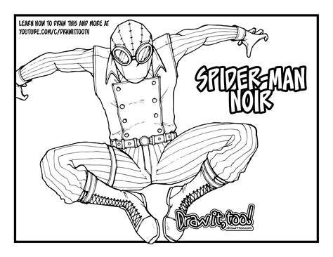 Into Spider Verse Coloring Page Coloring Pages