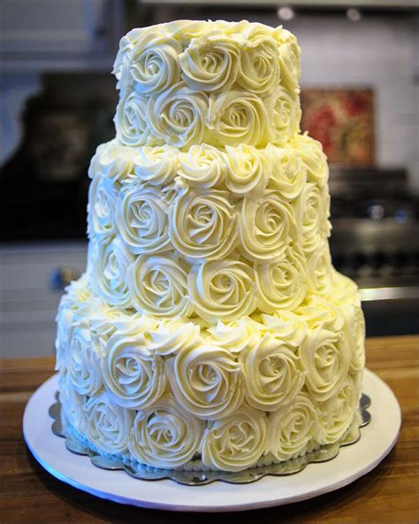 rosette frosted cake rosette cake wedding cake rosette cake