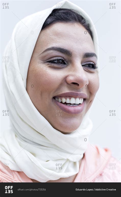 Nice Moroccan Woman With Hijab And Typical Arabic Dress Stock Photo