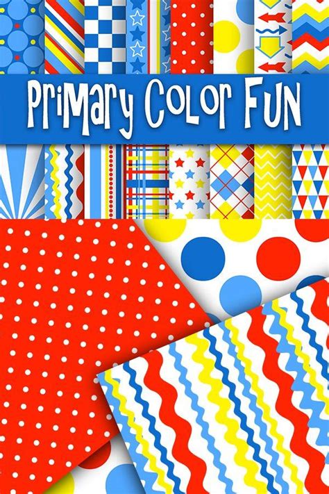 Find over 100+ of the best free paper texture images. Primary Color Fun Digital Papers (37288) | Backgrounds ...