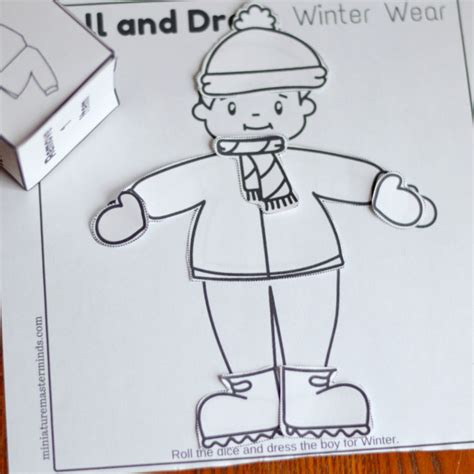 Dress up games coloring book. Roll And Dress Winter Wear Preschool Roll The Dice Dress ...