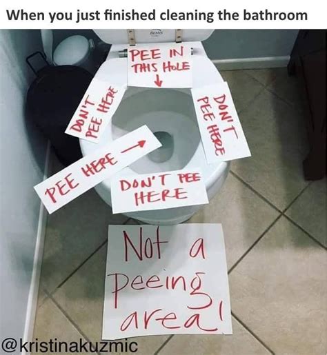 Cleaning Bathroom Funny Mom Memes Funny Bathroom Signs Kids Laughing