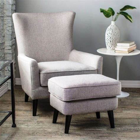 Dark Gray Accent Chair With Ottoman - Blog Gator