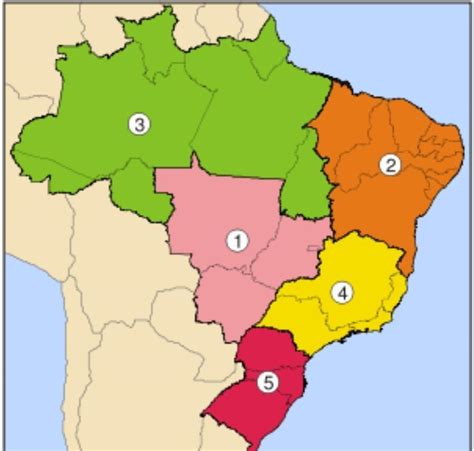 Observe O Mapa Acima E Sobre As Regiões Do Brasil Assinale A