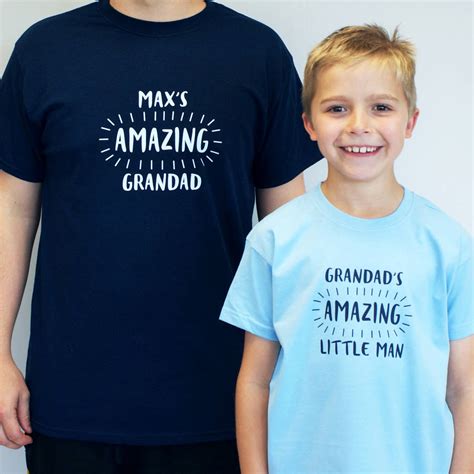 Personalised Amazing Grandad T Shirt Set By Sparks Clothing