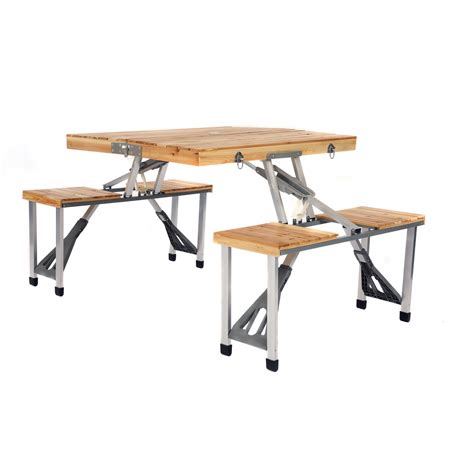 Check out our lowest priced option within wood picnic tables, the wood picnic table for kids by. Wooden Folding Outdoor Picnic Table and Bench Set 4 Seats ...