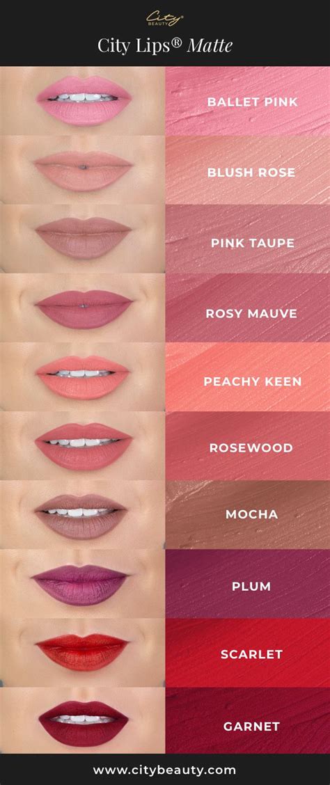 Matte Lipstick Shades Lipstick Colors Lipstick Guide Best Lipstick Color Lip Colours Matte