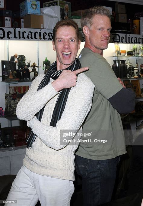 Actor Doug Jones And Actor Brian Steele Participate In The Signing Of