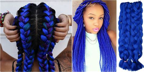 The hair is suitable for different braiding styles, and it is available in eleven different colors. Colorful Summer Box Braid Hair styles / MÉLÒDÝ JACÒB