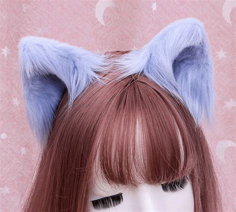 Realistic Cat Ears Kitty Hair Band Head With Bells Cosplay Etsy