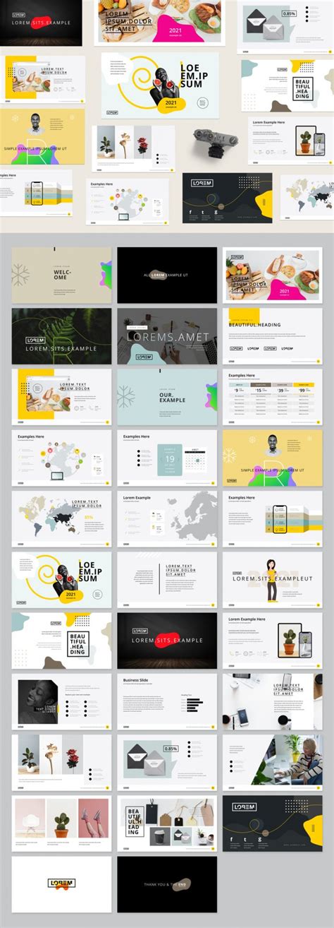 Adobe Indesign Presentation Template With Yellow Accents The