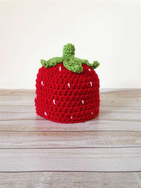 Crochet Strawberry Hat Made To Order By Tcsimplychic On Etsy