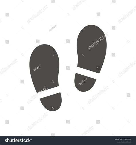 Shoe Print Footstep Footpath Flat Vector Stock Vector Royalty Free