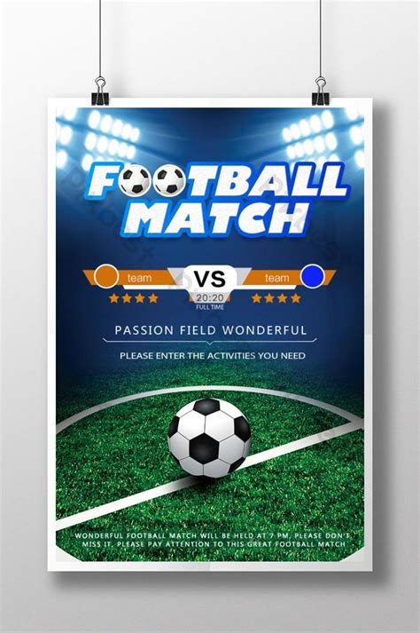 Football Match Poster Psd Free Download Pikbest