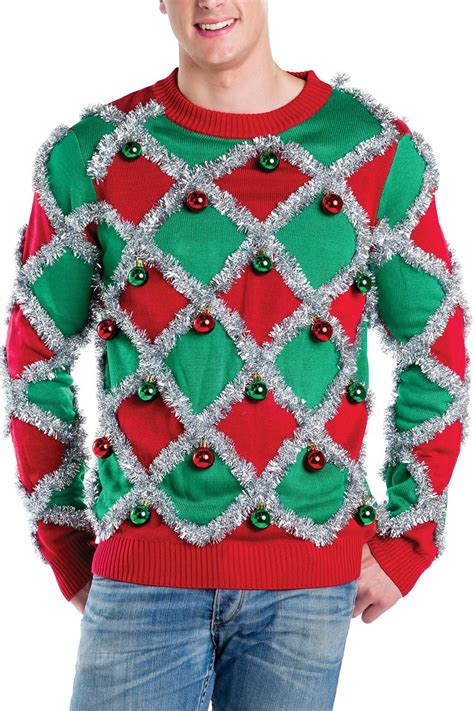 Tacky Tinsel Mens Ugly Christmas Sweater Tipsy Elves