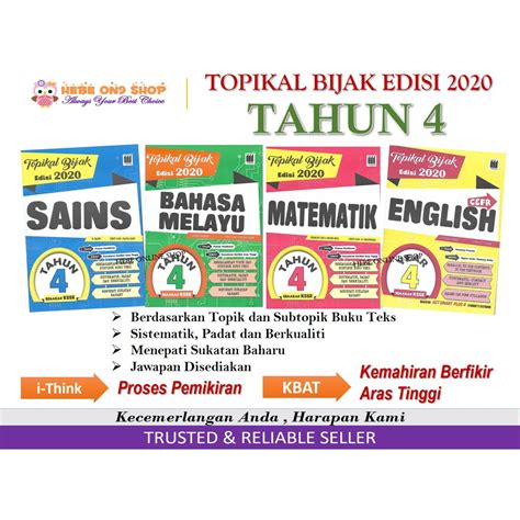 Topikal bijak edisi 2020 matematik tahun 5 kssr mp3 & mp4. Buku Latihan Tahun 4 KSSR Latihan Topikal Bijak Edisi 2020 ...