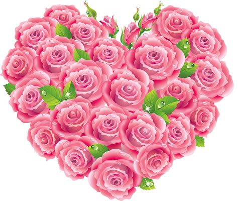 Rose Heart Png Clipart Riset