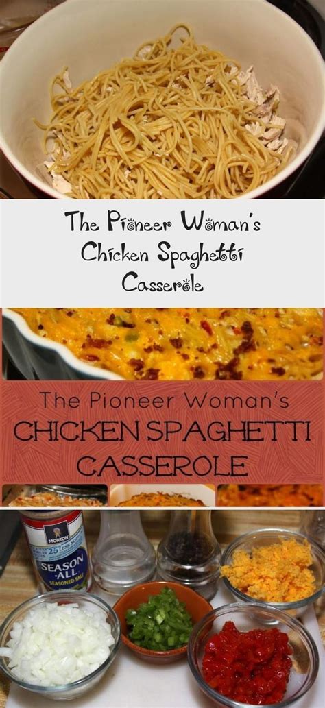 To a large bowl, add zoodles, diced vegetables, chicken, and spices. The Pioneer Woman's Chicken Spaghetti Casserole - Recipe ...