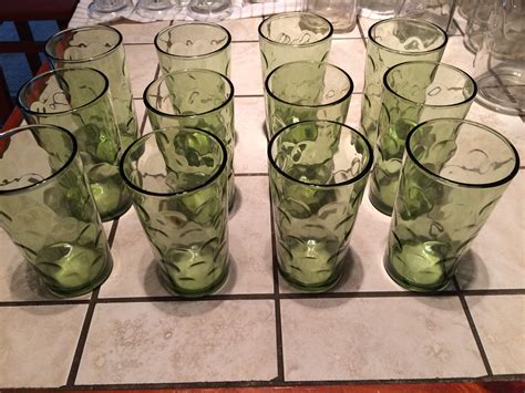 Maybe you would like to learn more about one of these? 12 Vintage Green Bubble Drinking Glasses by 58randoms on ...
