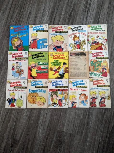 Dennis The Menace Vintage Comic Book Lot Of 15 Books 1970s By Hank