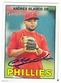 Andres Blanco autographed baseball card (Philadelphia Phillies) 2016 ...