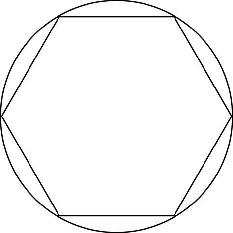 Regular Hexagon Inscribed In A Circle Clipart Etc
